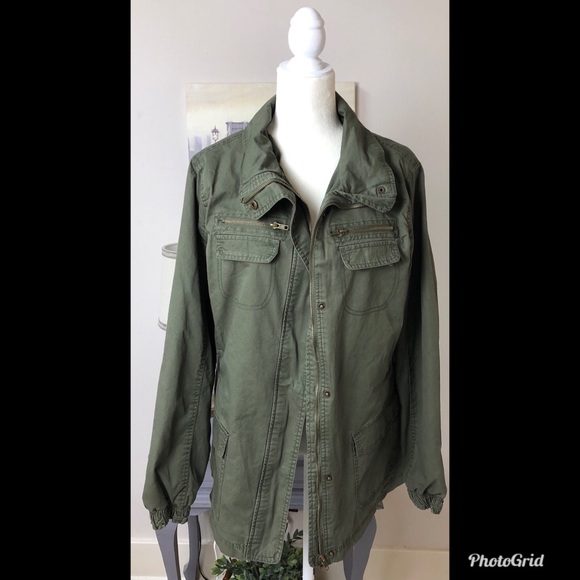 Ambiance Jackets & Coats Womens Army Green Utility Jacket Nwt Sz X